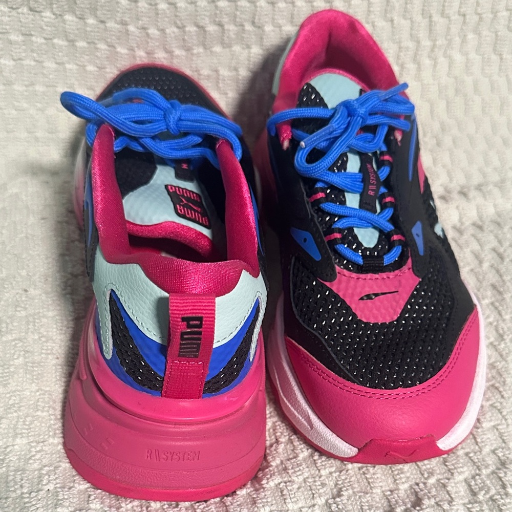 Puma Black and Pink Athletic Shoes